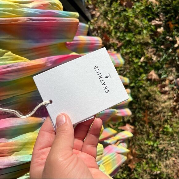 Anthropologie Beatrice B Square Neck Tiered Dress NWT - Picture 11 of 16